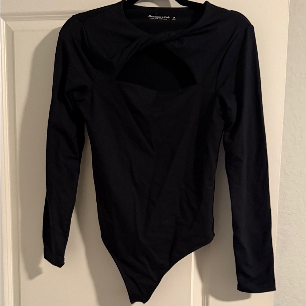 Abercrombie & Fitch Black Long Sleeve Bodysuit